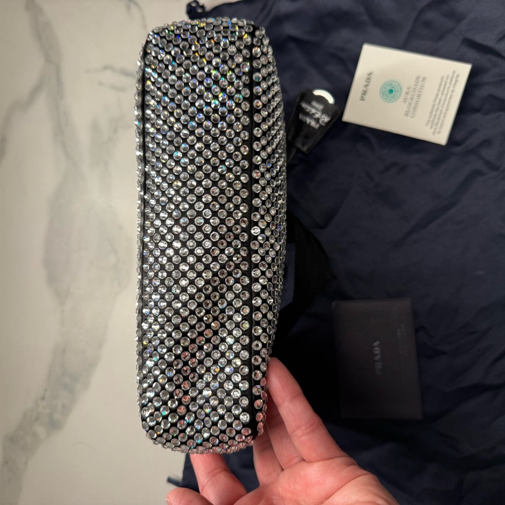 Prada Black and Silver Crystal Studded Bag - Picture 6 of 6